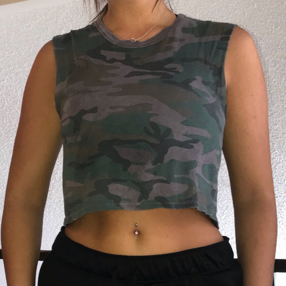 Camo Tank Crop Top